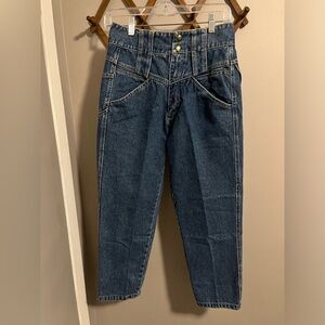 Vintage high waisted denim Capri length funk break dance pants women’s S